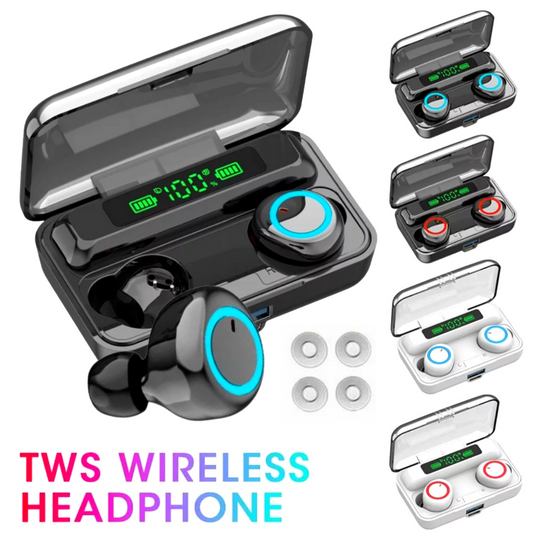 True Wireless Earbuds Bluetooth 5.1 Waterproof Headphones With Charging Case