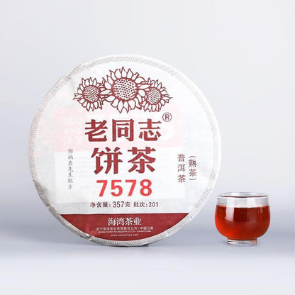 357g LaoTongZhi 7578 Batch 201 Ripe Pu-erh Yunnan Old Comrade Shu Pu-erh Tea