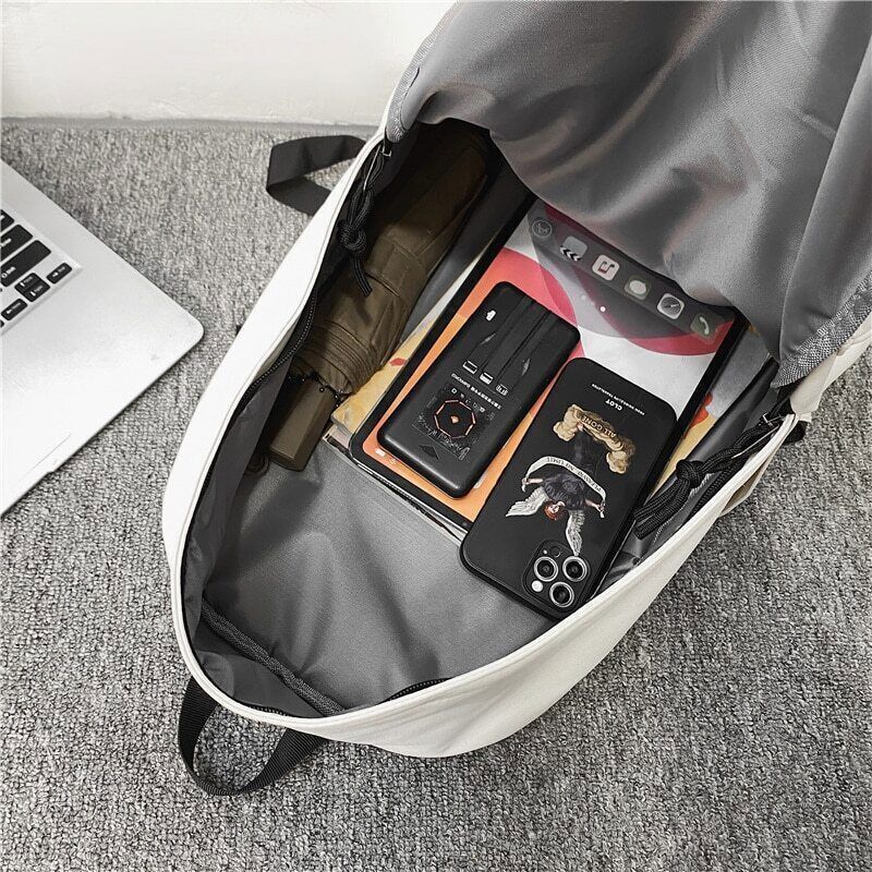 Woman School Backpack Man College Student Travel Schoolbag Teenage Girl Boy
