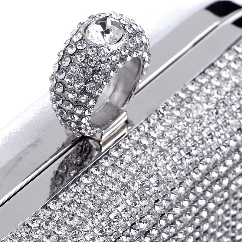 Shiny Diamonds Clutches Purse Evening Party Women Handbag Tassel Women Bag