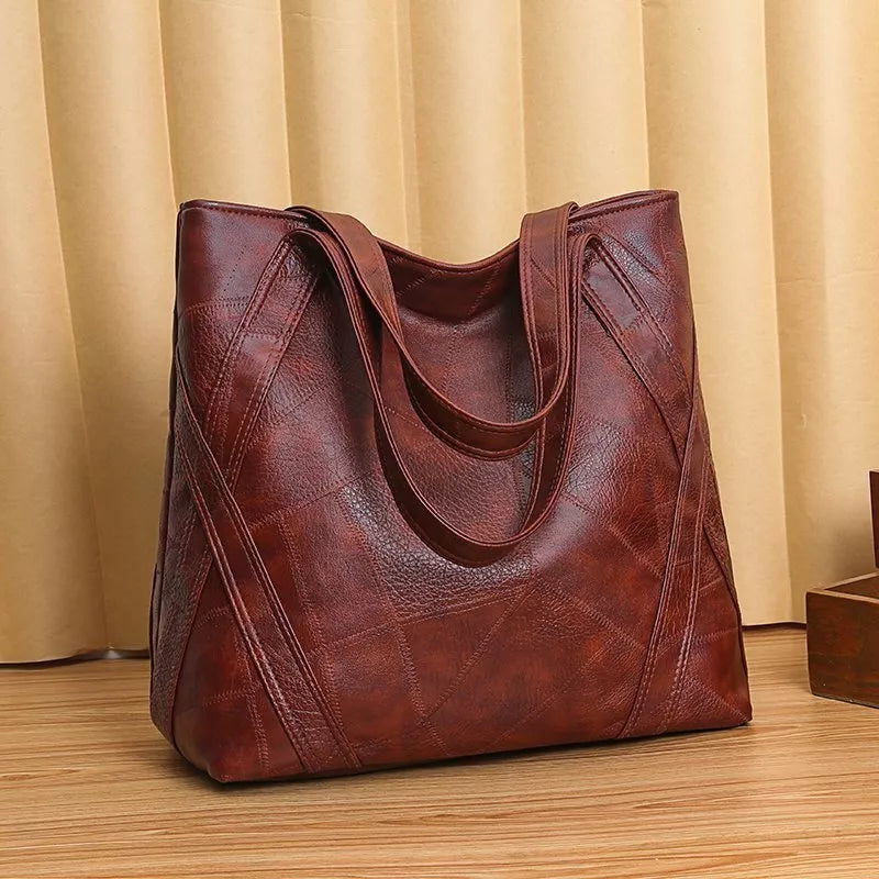 Fashion Women's Ladies Faux Leather Tote Bag Shopper Shoulder Bag Handbag