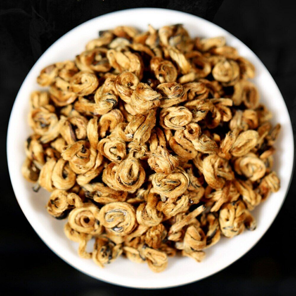 Yunnan Golden Spiral Black Tea Dianhong Red Single Bud Chinese Tea 250g
