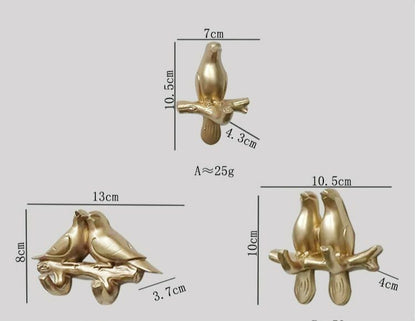 4Pcs/Set Birds Resin Hooks Wall Decor Bedroom Door Seamless Coat Frame Organizer