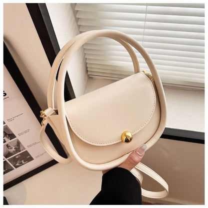 Shoulder Bags Leather Crossbody Bag Handbags Vintage Versatile 18*14*9 cm Black