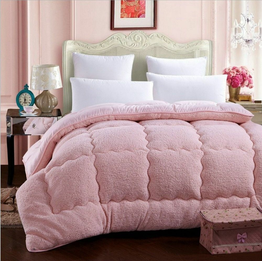Warm Velvet Blanket Wool Quilt Cashmere Thick King Queen Double Comforter Duvets