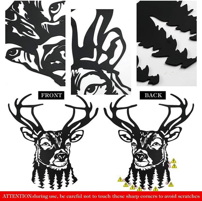Deer Wall Art Rustic Metal Wall Art Metal Deer Wall Decor Farmhouse Deer Decor