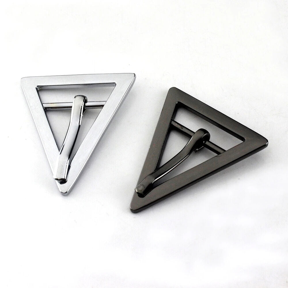 Women Belt Buckles Metal Triangle Fashion Single Pin DIY Leather Craft Accessory