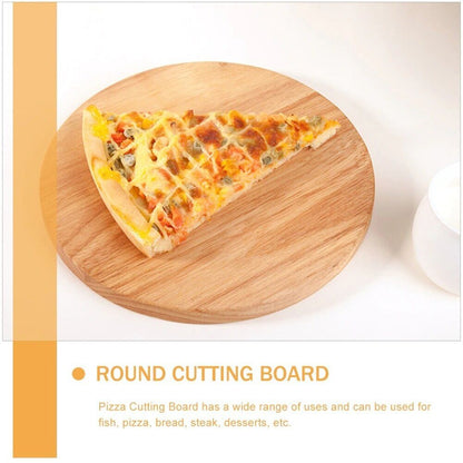Cutting Boards Round Pizza Pan Tray Serving Cake Plate Bread Paddle 16X16cm Wood