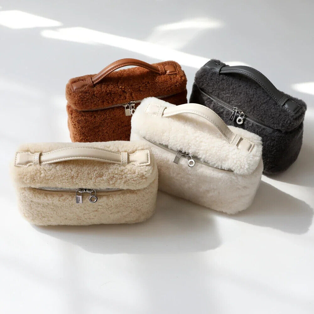 Lunch Box Bags Autumn Winter Lamb Wool Bag High Quality Fashion Mini Handbags