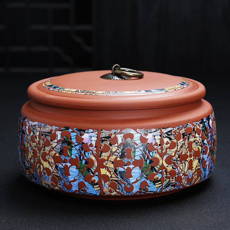 Purple Clay Tea Pot Ceramic Seal Storage Tea Pot Tea Box Tea Storage Box