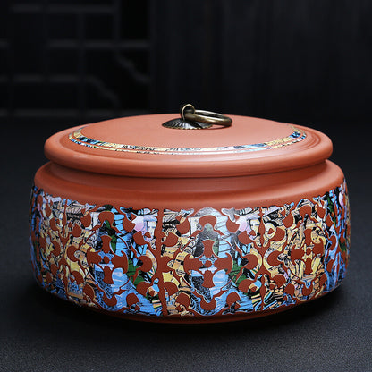 Purple Clay Tea Pot Ceramic Seal Storage Tea Pot Tea Box Tea Storage Box