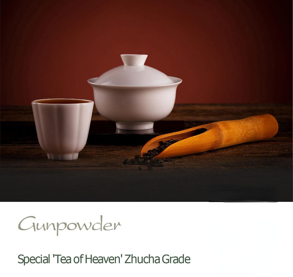 Gunpowder Green Tea from China - Heaven Tea - Pellet Tea - Zhu Cha Zhucha 100g