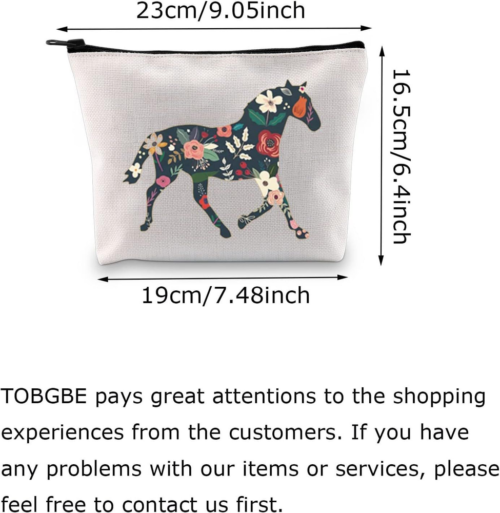 TOBGBE Horse Gift Lover Makeup Bag Inspirational for Women...