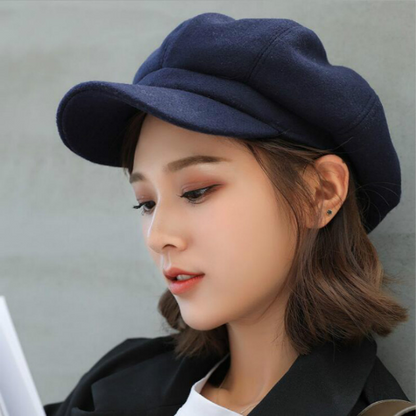 Caps New Arrive Women Newsboy Cap Baker Peaked Beret Driving Hat Sunscreen Hats