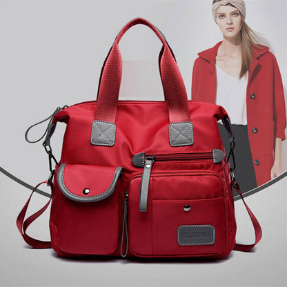 Women's Multi-pockets Shoulder Bag Portable Outdoor Travel Zipper Handbags