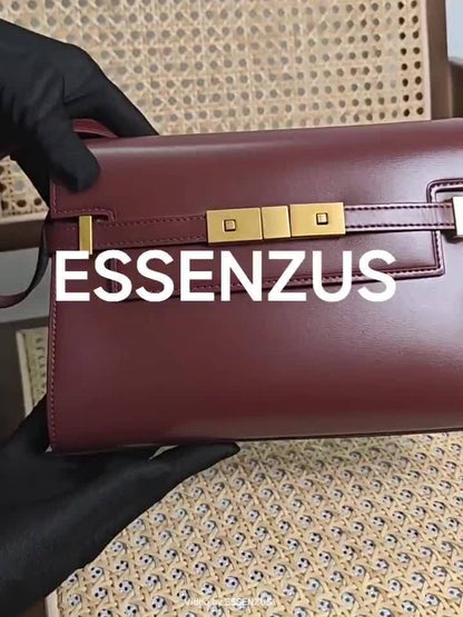 Real Leather Flap Small Purse Briefcase Handbag Shoulder Bag Clutch Fashion