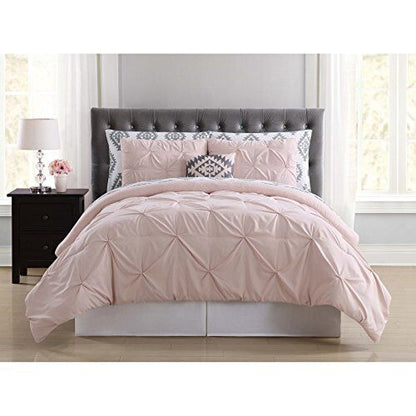 Truly Soft Everyday Pleated Bed in a Bag, Twin X-Large, Pueblo Blush