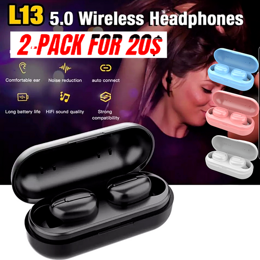 2 X Bluetooth Earbuds for Smart Phone Cell Tablet Wireless Earphones Waterproof