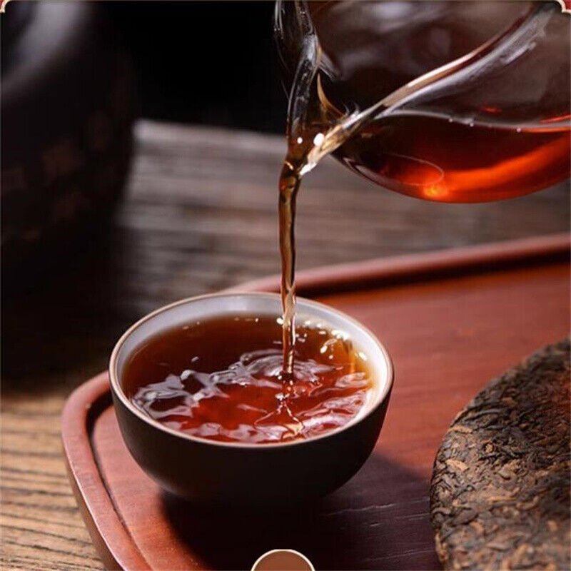 357g Puerh Tea Dry Storage Ripe Tea Menghai Source Flavor Yunnan Cake Ripe Tea