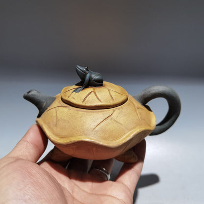 Chinese Yixing Zisha Clay Handmade Exquisite Teapot（青蛙壶 低款：蒋蓉）