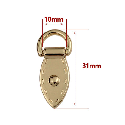 Bag Connector 20Pcs Metal Leaf Shape Leather Craft Anchor D-Ring Buckle W/ Screw