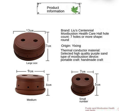Yixing Handmade Moxa Purple Sand Eight Diagrams Moxibustion Pot Wormwood Tool 艾灸