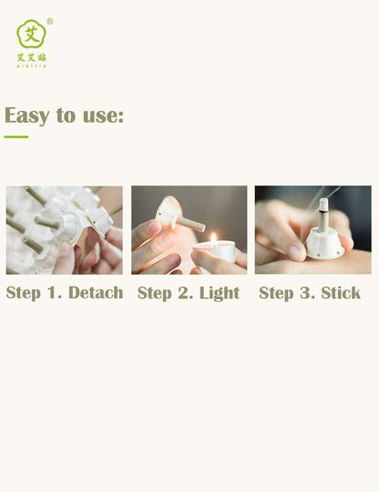 64Pcs/Bag Traditional Moxa Stick Moxibustion Pure Wild Mugwort Acupuncture野生艾草艾灸