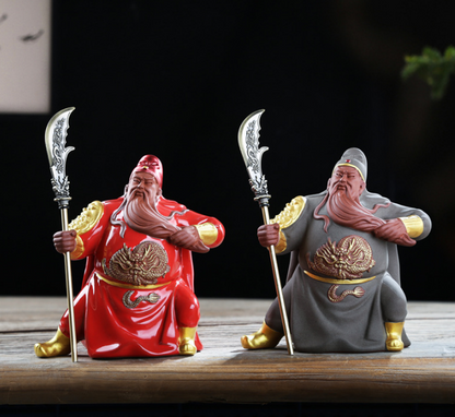 Yixing Ceramic Wu Caishen Guan Erye Zhaocai Guan Gong living room decoration Bog