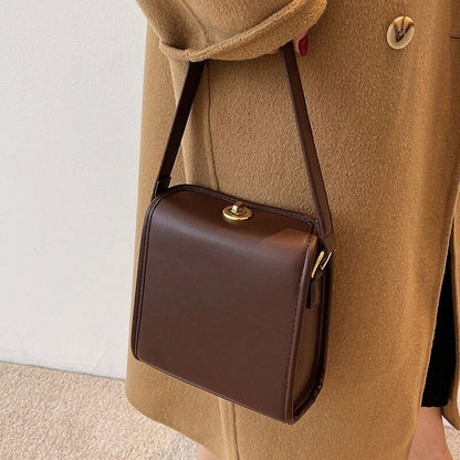 Square Tote Armpit Bag PU Leather Women's Handbag Shoulder Messenger Bag