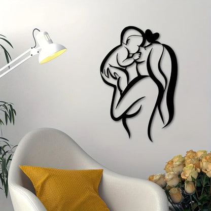 Mother & Child Mother Wall Art, Love And Mother's Day Wall Decor Metal