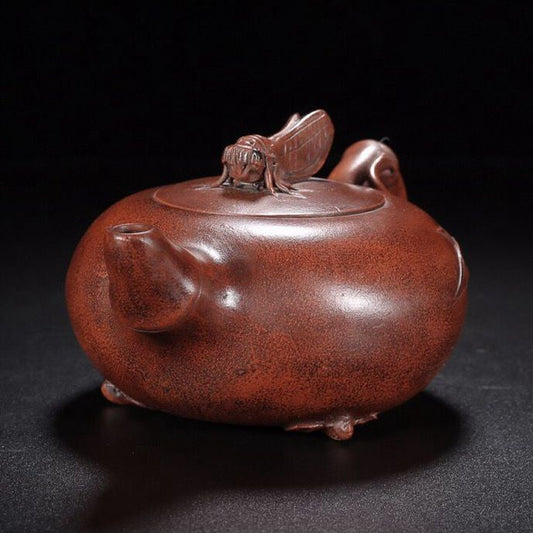 Chinese Yixing Purple Clay Teapot Tea Set Pot Zisha Ceramic Cute Decor Figurine