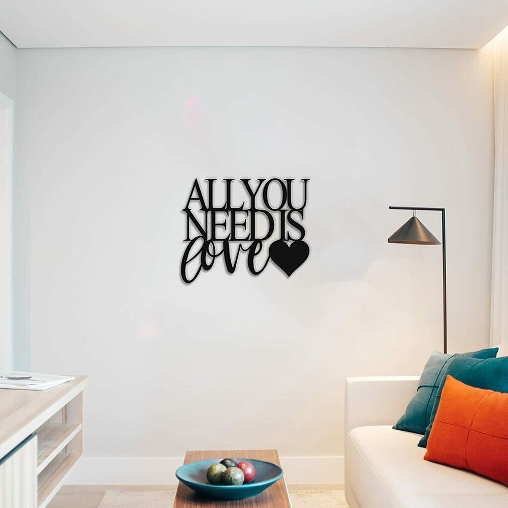 Metal Wall Art - All You Need Is Love Wrought Iron Crafts Ornaments Artwork