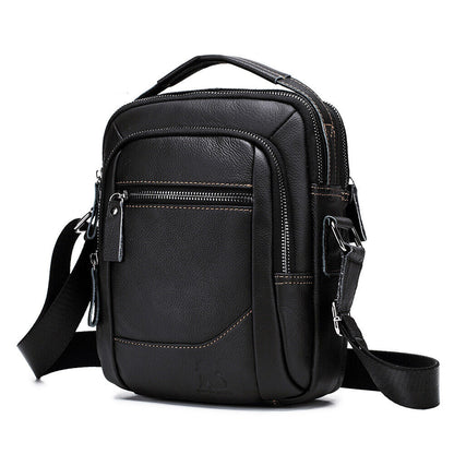 100% Genuine Leather Men's Sling Shoulder Bag Messenger Bag 8" Handbag Crossbody
