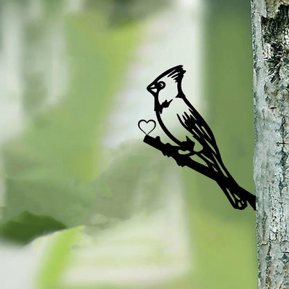 1pc Metal Swallow, Pileated Woodpecker Tree Art Decoration Metal Yard Art Birds