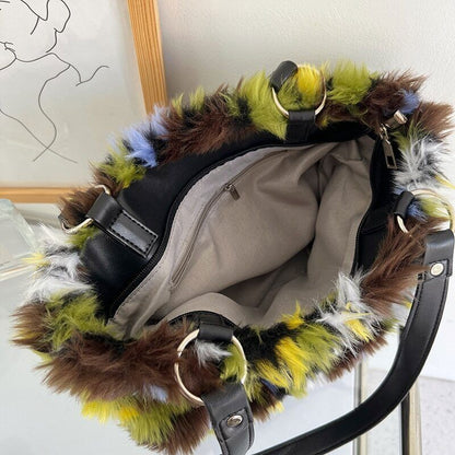Bag Women Handbags Winter Shoulder Bags Floral Printing Large Capacity Tote Bag