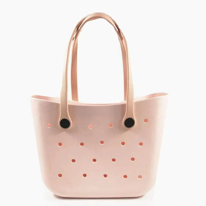Beach Tote Bag Rubber Basket Travel Beach Pool Sports Outdoor Shoulder HandBag