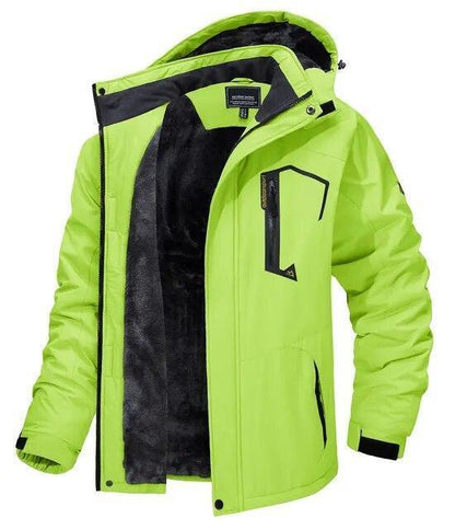 Men's Waterproof Winter Jacket Warm Winter Coat Outdoor Ski Snow Hooded Jacket