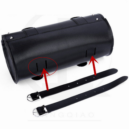 Universal Motorcycle Tool Storage Bag PU Tool Tail Front Fork Roll Saddle Bag