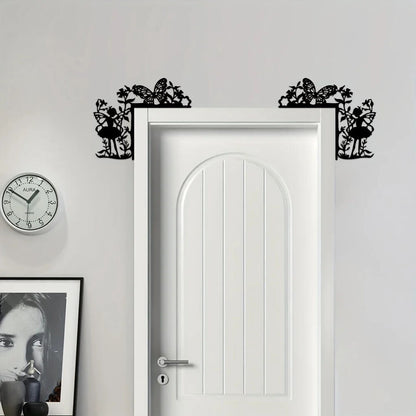 1pc Metal Elf Decoration Wall Sticker Door Corner Decoration,Door Frame Corner