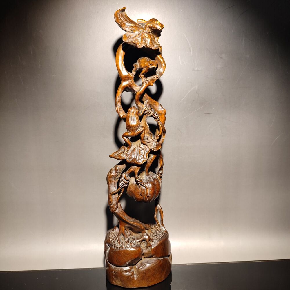 chinese wooden statue carving sculpture Boxwood home decor decorative sculpture