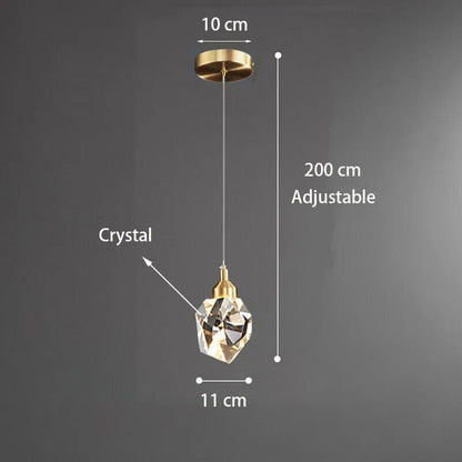 Pendant Lights K9 Crystal Small Chandelier Minimalist LED Lighting Bedside Lamps