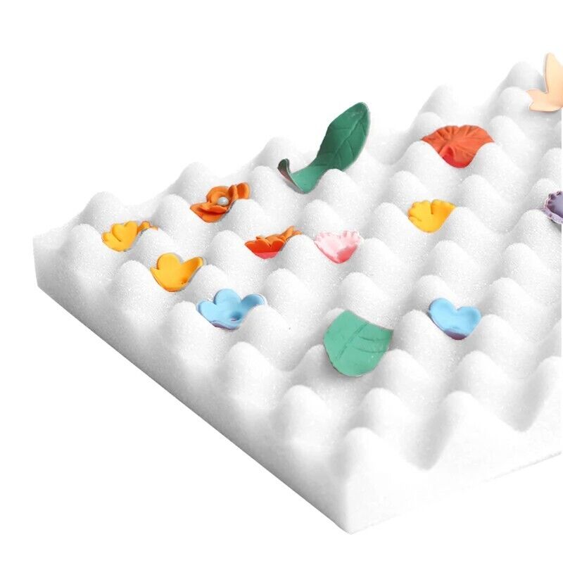 Sponge Mats 2Pcs Wave Shaped Soft Ceramics Polymer Clay Drying Table 25x19x4.5cm