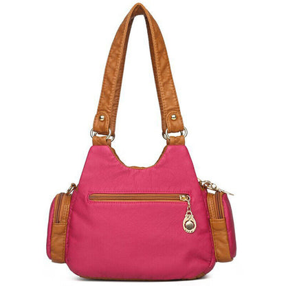 Women's Soft Faux Leather Multicolor Handbags Multiple pockets Shoulder Bags
