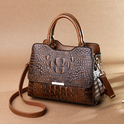 Lady's Leather Crocodile Handbags Sling Satchel Tote CrossBody Bags Shoulder Bag