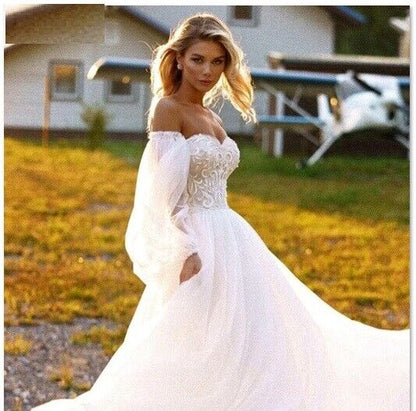 Wedding Sleeves Women Removable Shrugs Bohemia Long Ruffle Party Outerwear Wraps