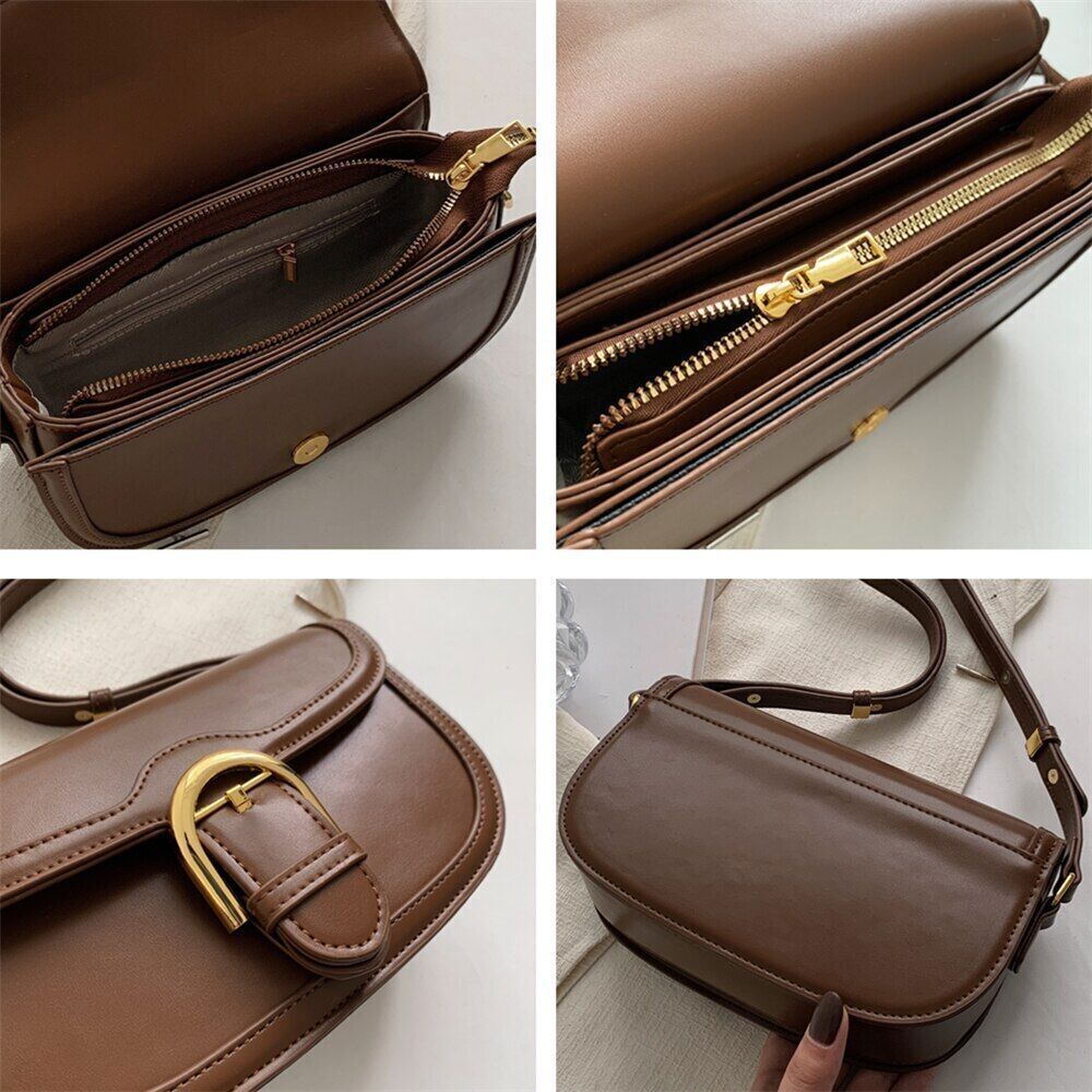 Saddle Shoulder Bags Women Crossbody Bag PU Leather Ladies Handbag