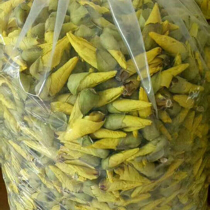 Yellow Hollyhock Flowe Dried yellow okra flowers Hibiscus esculentus flos tea