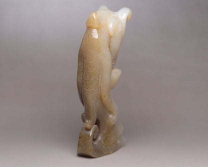 Old Peking Chinese Hetian Jade Carved Exquisite Statue Unique Wonderful Art Work