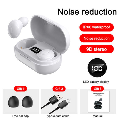 2021 TWS Bluetooth 5.0 Headset Wireless Earphones Mini Earbuds Stereo Headphones