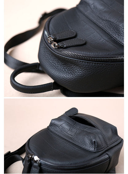 Croc Embossed Real Leather Backpack Rucksack Daypack Purse Cute bag Travel Purse